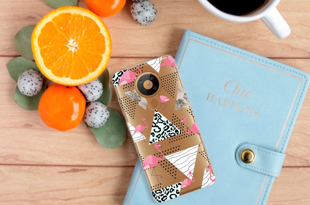 Nokia 5.3 TPU Hoesje Flamingo Triangle B2C Telecom