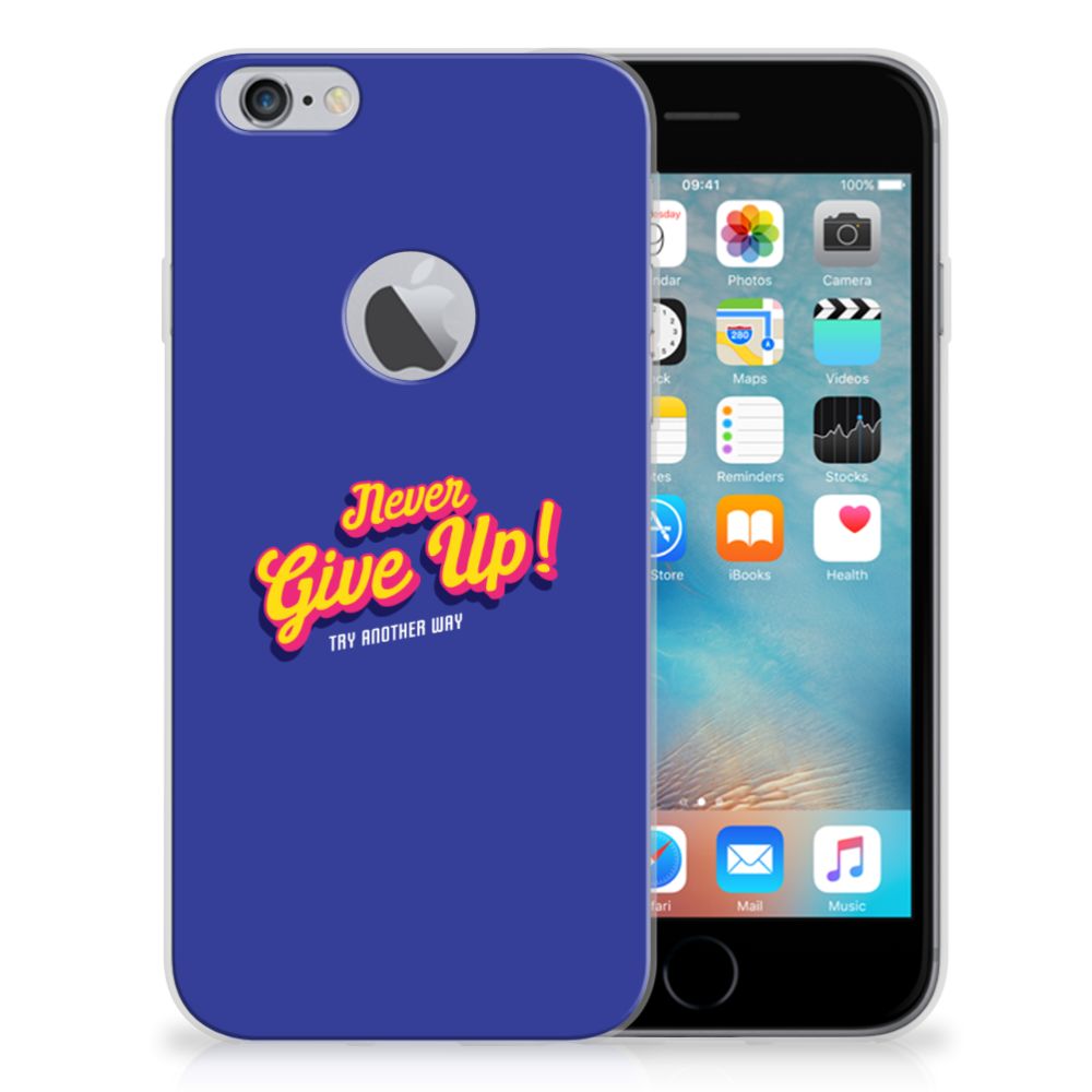 Apple iPhone 6 Plus | 6s Plus Siliconen hoesje met naam Never Give Up