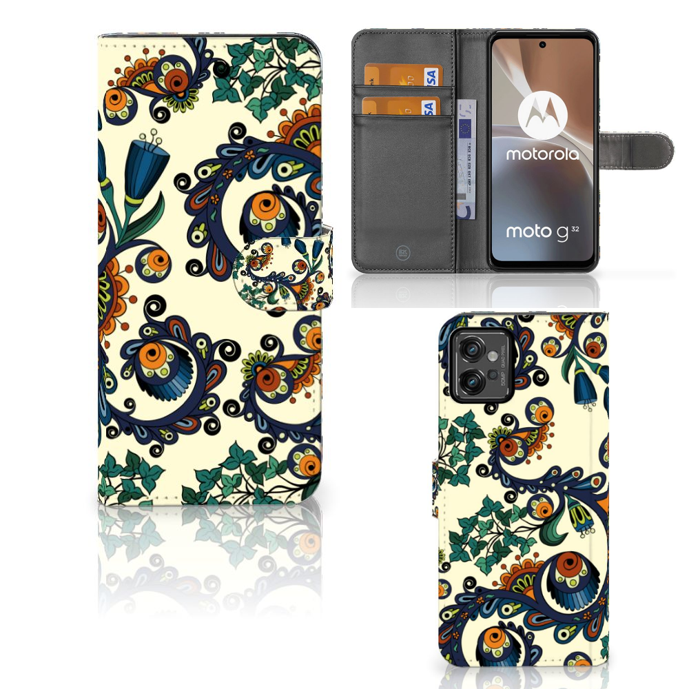 Wallet Case Motorola Moto G32 Barok Flower