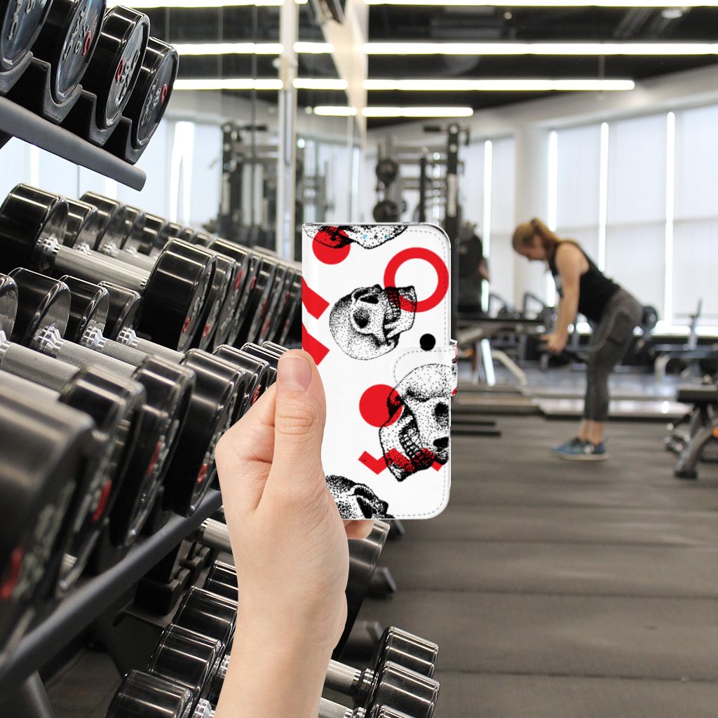 Telefoonhoesje met Naam Huawei Y5 (2019) Skull Red