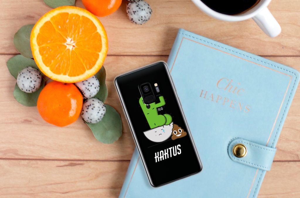 Samsung Galaxy S9 Telefoonhoesje met Naam Cactus Poo