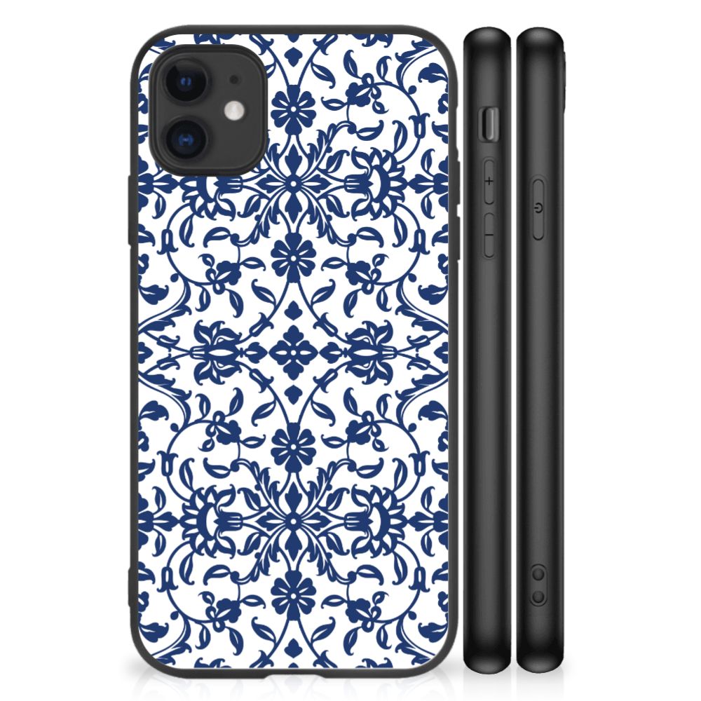 iPhone 11 Bloemen Hoesje Flower Blue B2C Telecom