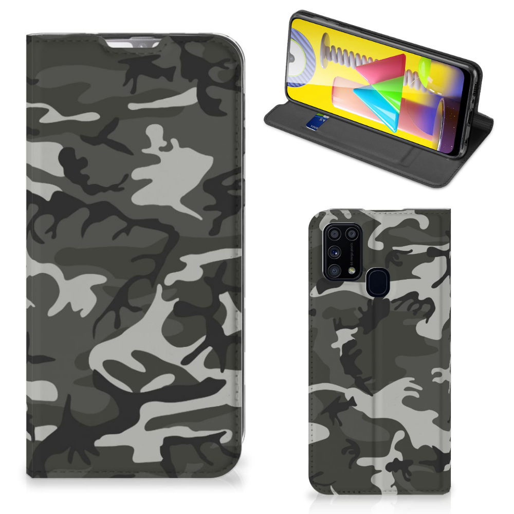 Samsung Galaxy M31 Hoesje met Magneet Army Light - B2C Telecom