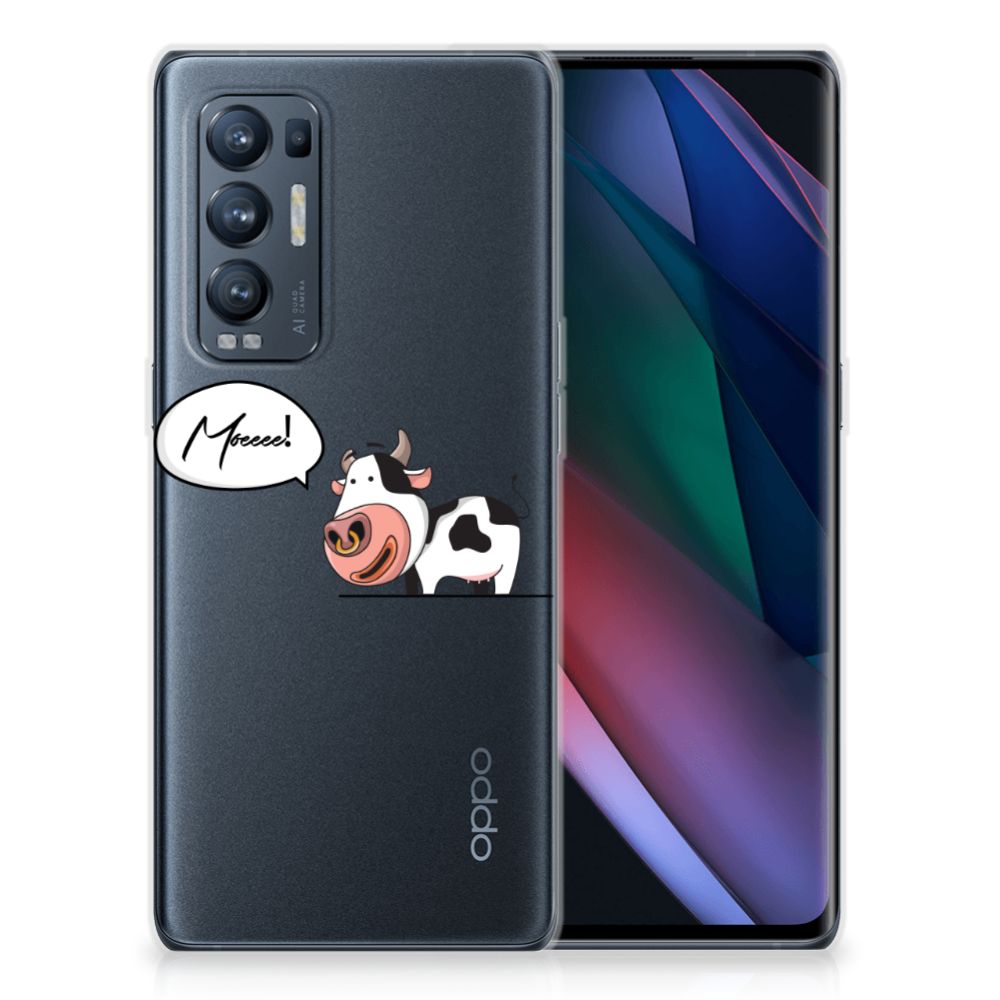 OPPO Find X3 Neo Telefoonhoesje met Naam Cow B2C Telecom