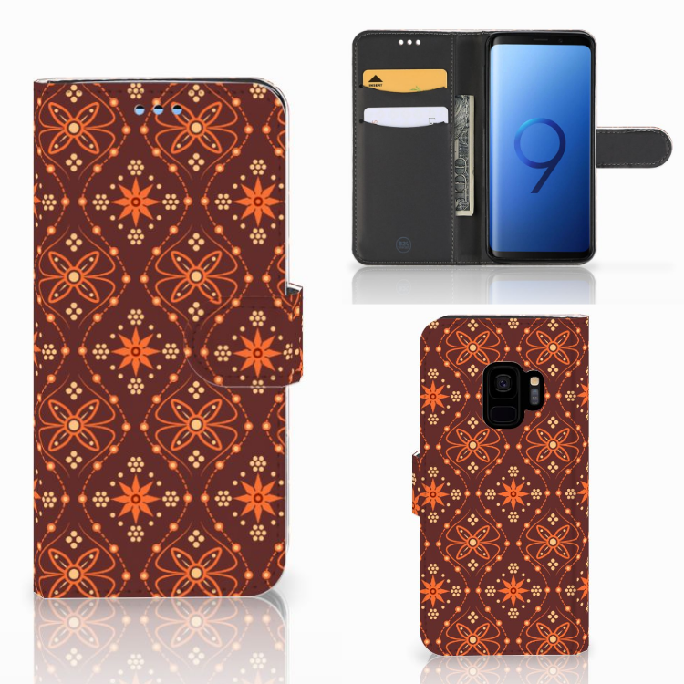 Samsung Galaxy S9 Telefoon Hoesje Batik Brown