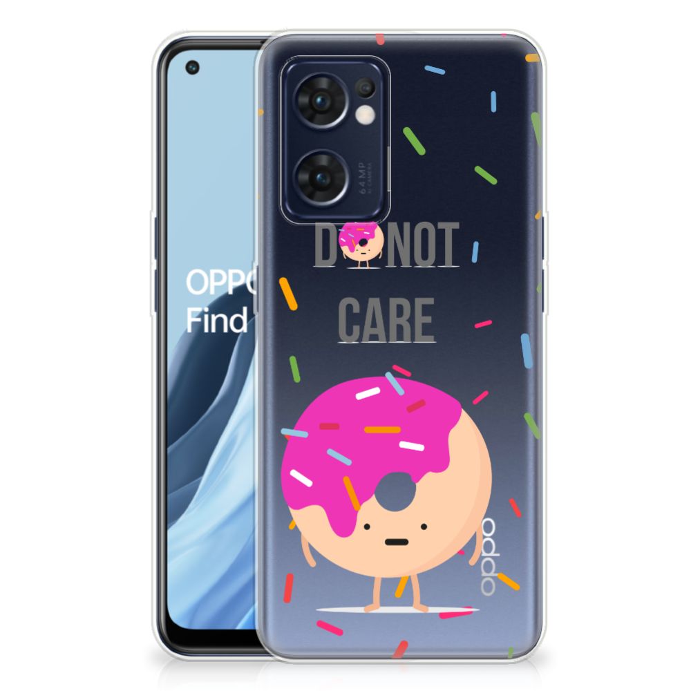 OPPO Reno 7 5G | Find X5 Lite Siliconen Case Donut Roze