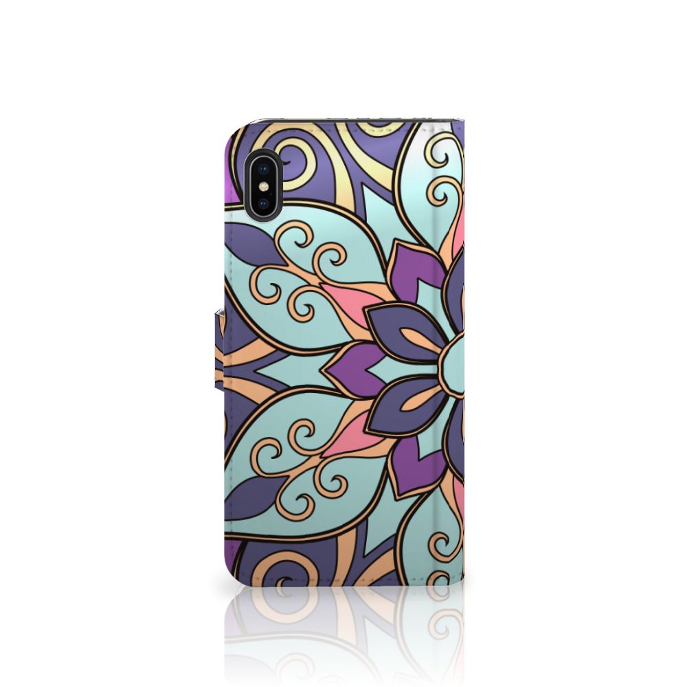 Apple iPhone Xs Max Hoesje Purple Flower