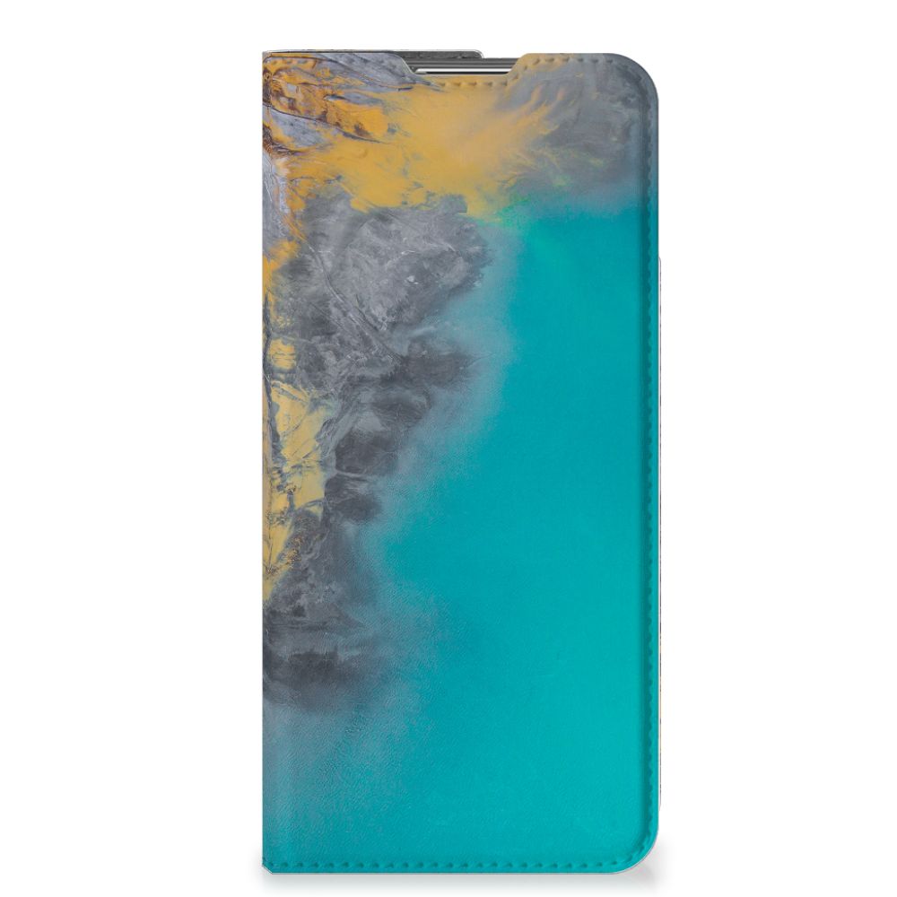 OPPO Find X5 Pro Standcase Marble Blue Gold - B2C Telecom