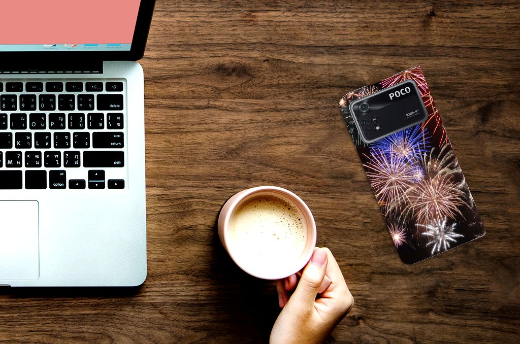 Poco X4 Pro 5G Hippe Standcase Vuurwerk - B2C Telecom