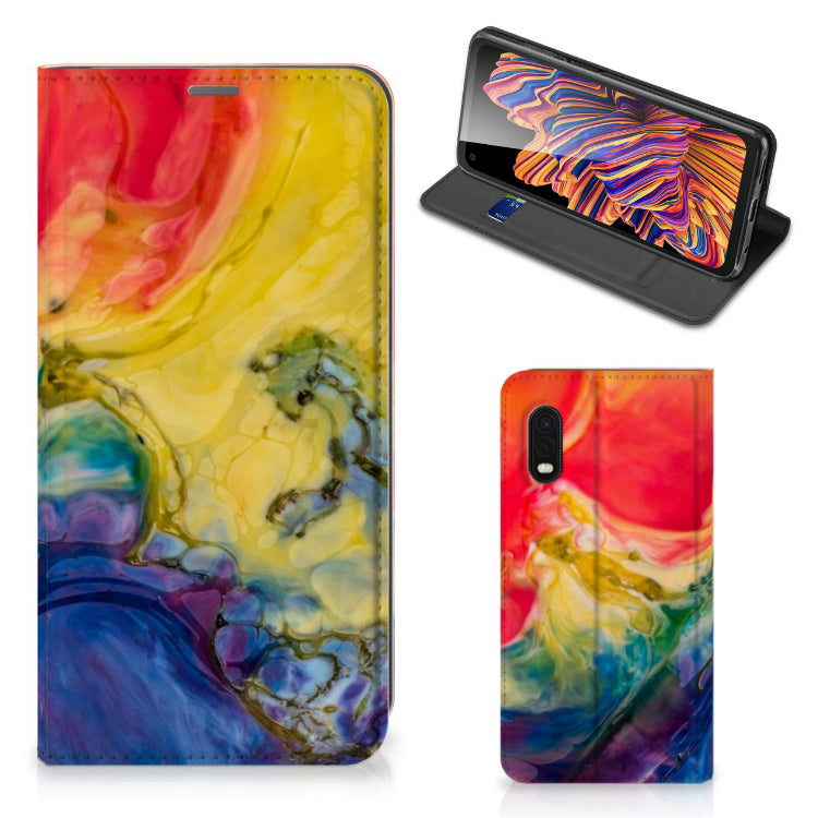 Bookcase Samsung Xcover Pro Watercolor Dark