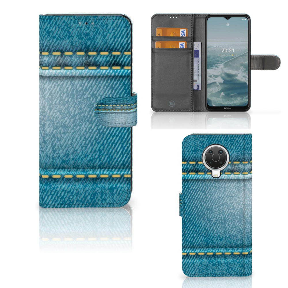 Nokia G10 | G20 Wallet Case met Pasjes Jeans
