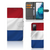Samsung Galaxy S20 FE Bookstyle Case Nederlandse Vlag met pasjes en artistieke Nederlandse vlag design.