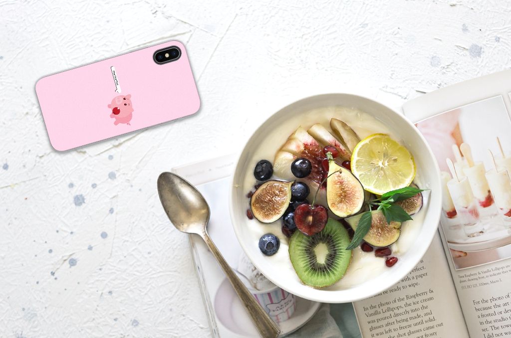 Apple iPhone X | Xs Telefoonhoesje met Naam Pig Mud