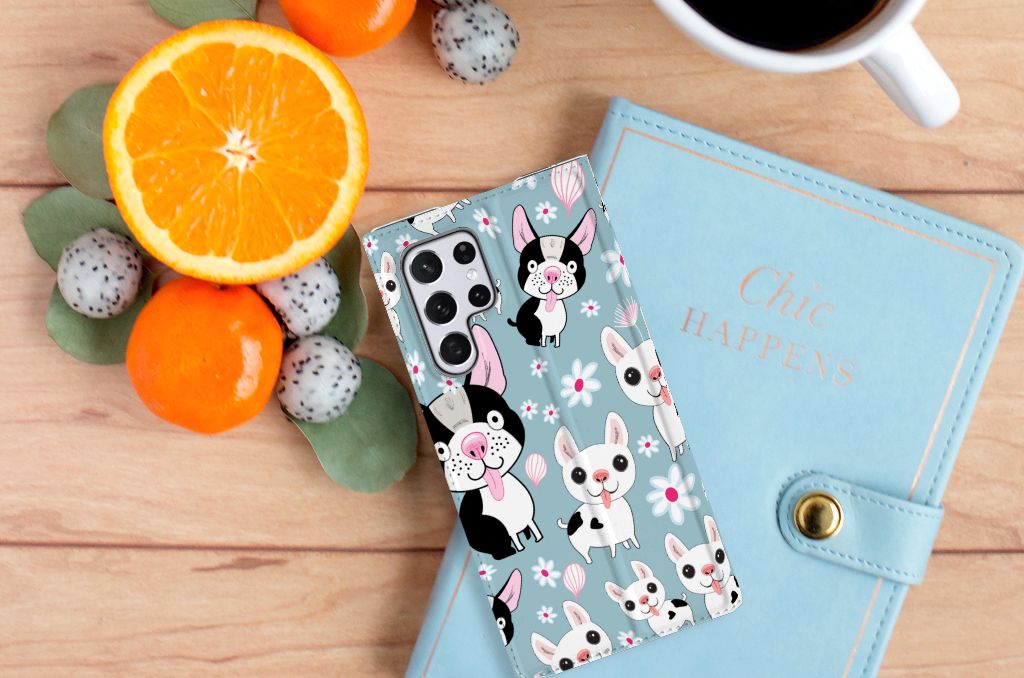 Samsung Galaxy S22 Ultra Hoesje maken Hondjes - B2C Telecom