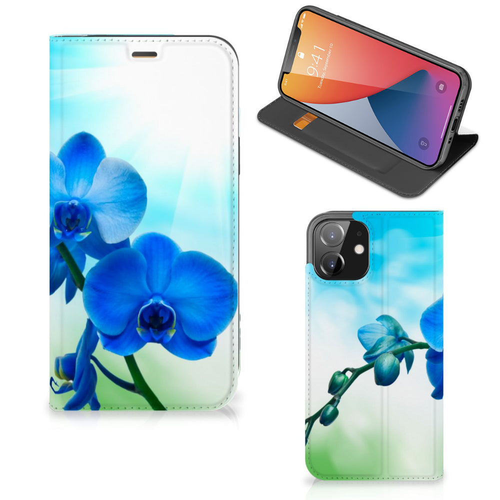 iPhone 12 | iPhone 12 Pro Smart Cover Orchidee Blauw - Cadeau voor je Moeder