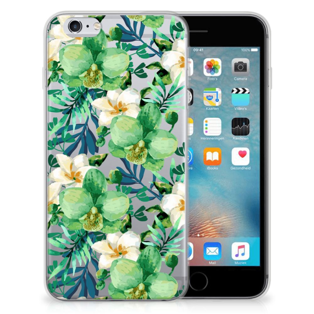 Apple iPhone 6 | 6s TPU Case Orchidee Groen