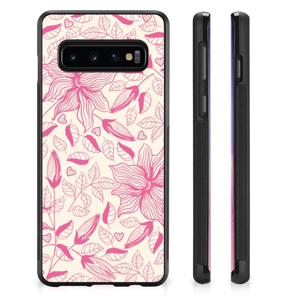 Samsung Galaxy S10+ Skin Case Pink Flowers B2C Telecom