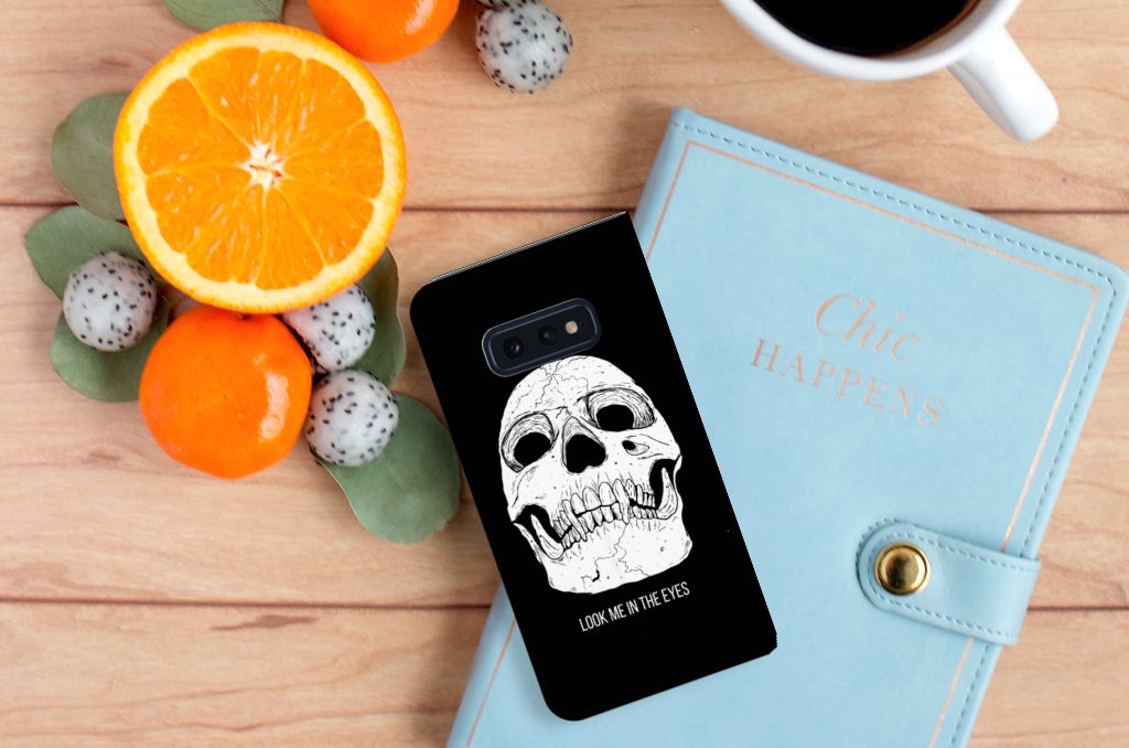 Mobiel BookCase Samsung Galaxy S10e Skull Eyes