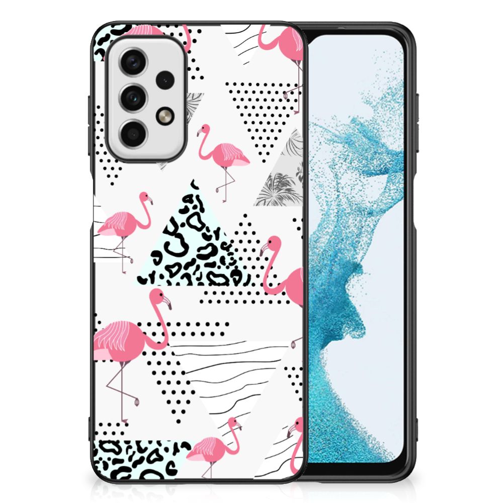 Samsung Galaxy A23 Dierenprint Telefoonhoesje Flamingo Triangle B2C Telecom