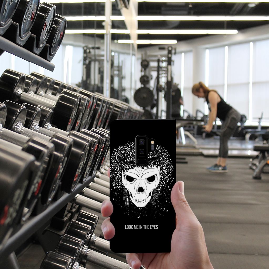 Mobiel BookCase Samsung Galaxy S9 Plus Skull Hair