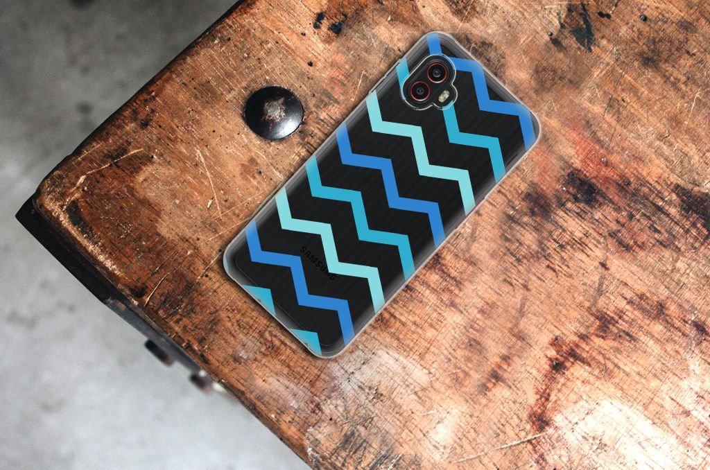 Samsung Galaxy Xcover 6 Pro TPU bumper Zigzag Blauw B2C Telecom