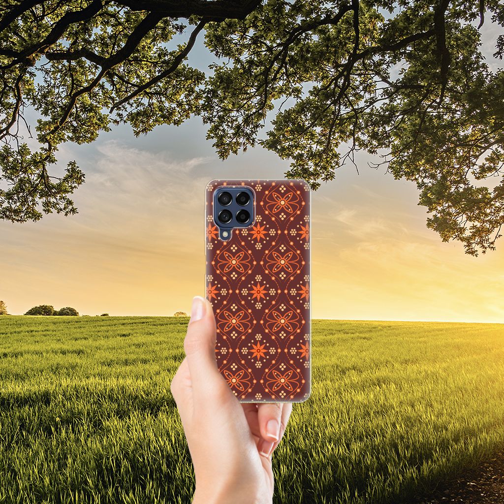 Samsung Galaxy M53 TPU bumper Batik Brown