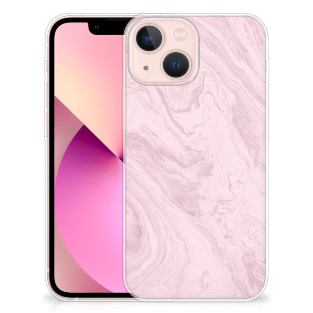 iPhone 13 mini TPU Siliconen Hoesje Marble Pink B2C Telecom