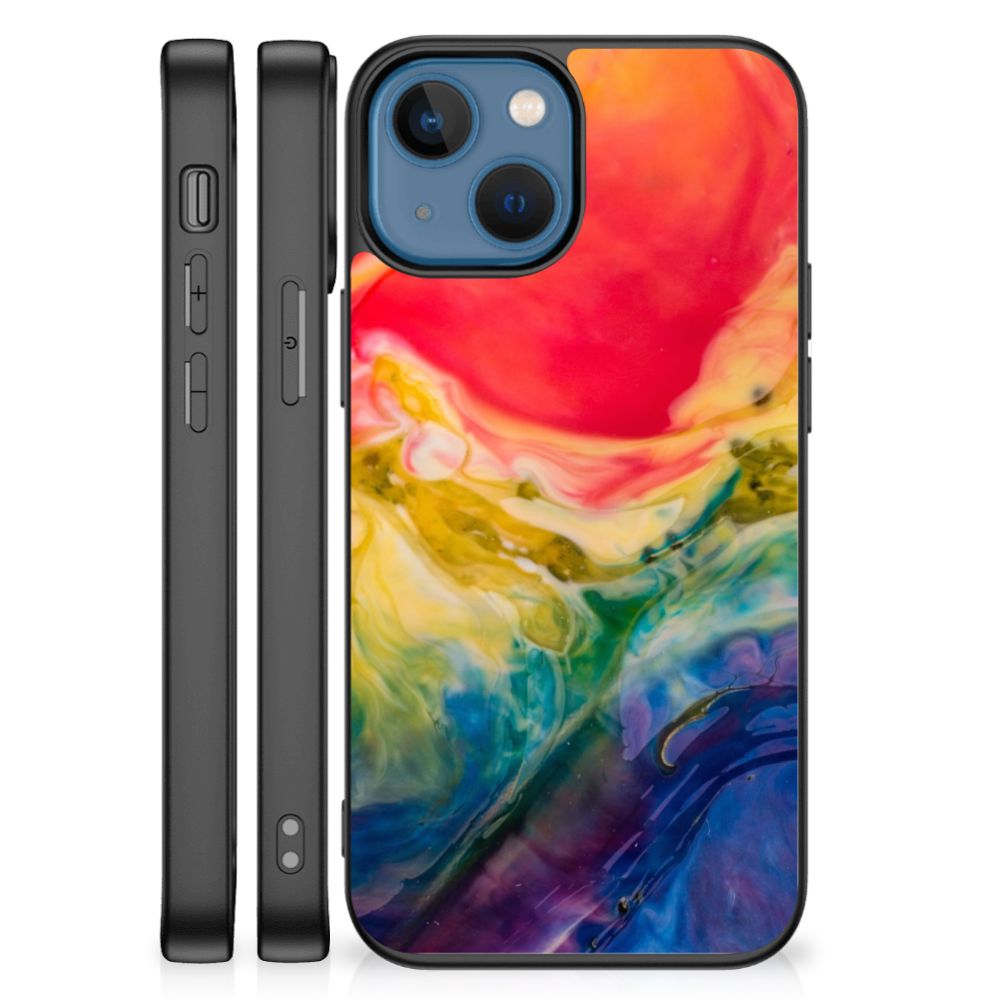 Kleurrijke Telefoonhoesje Apple iPhone 13 mini Watercolor Dark B2C Telecom