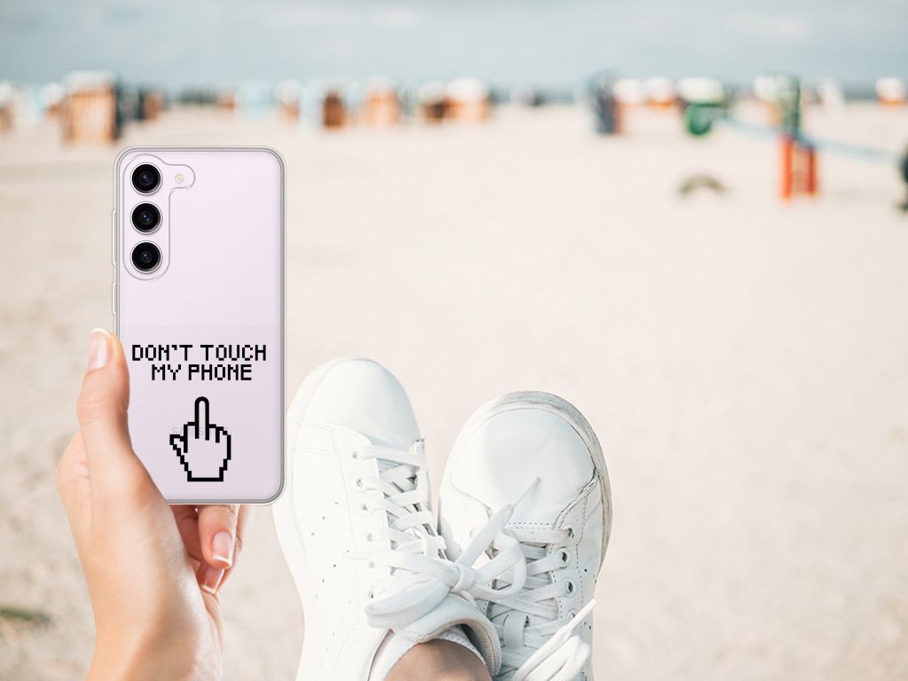 Samsung Galaxy S23 Silicone-hoesje Finger Don't Touch My Phone B2C Telecom