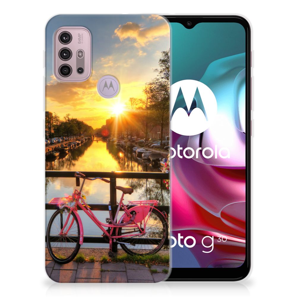 Motorola Moto G30 | G10 Siliconen Back Cover Amsterdamse Grachten