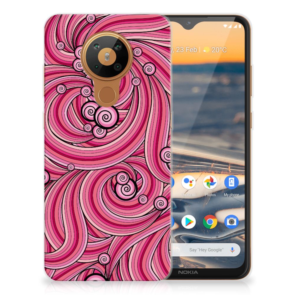 Nokia 5.3 Hoesje maken Swirl Pink B2C Telecom