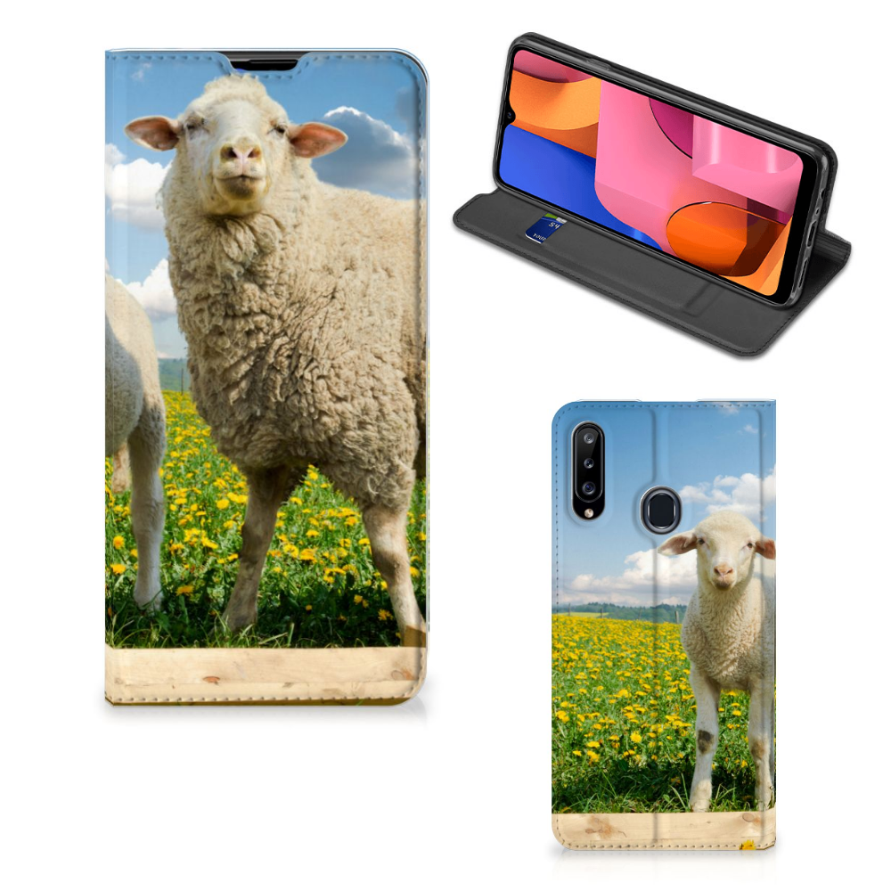 Samsung Galaxy A20s Hoesje maken Schaap en Lammetje - B2C Telecom