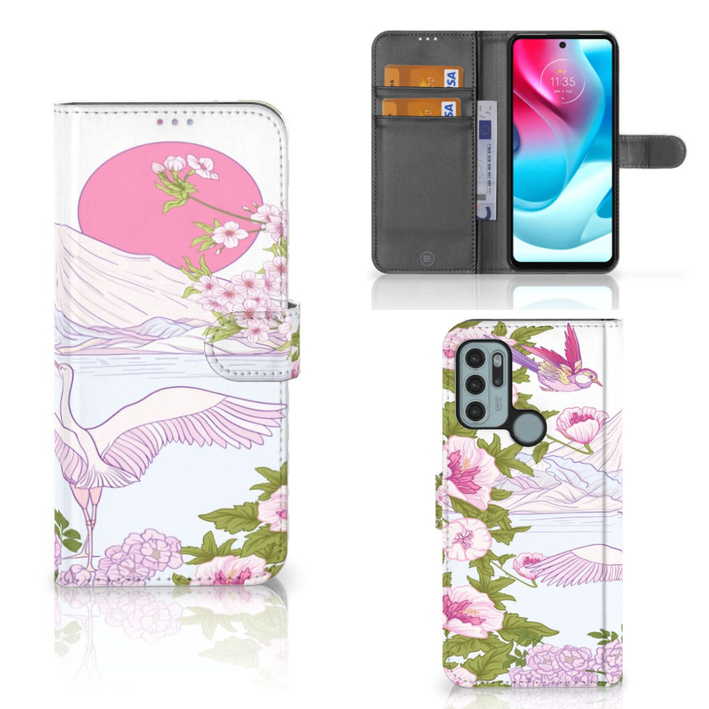 Motorola Moto G60s Telefoonhoesje met Pasjes Bird Standing