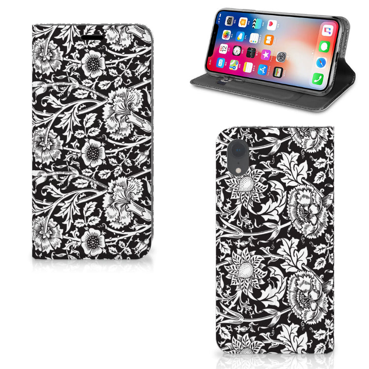 Apple iPhone Xr Smart Cover Black Flowers