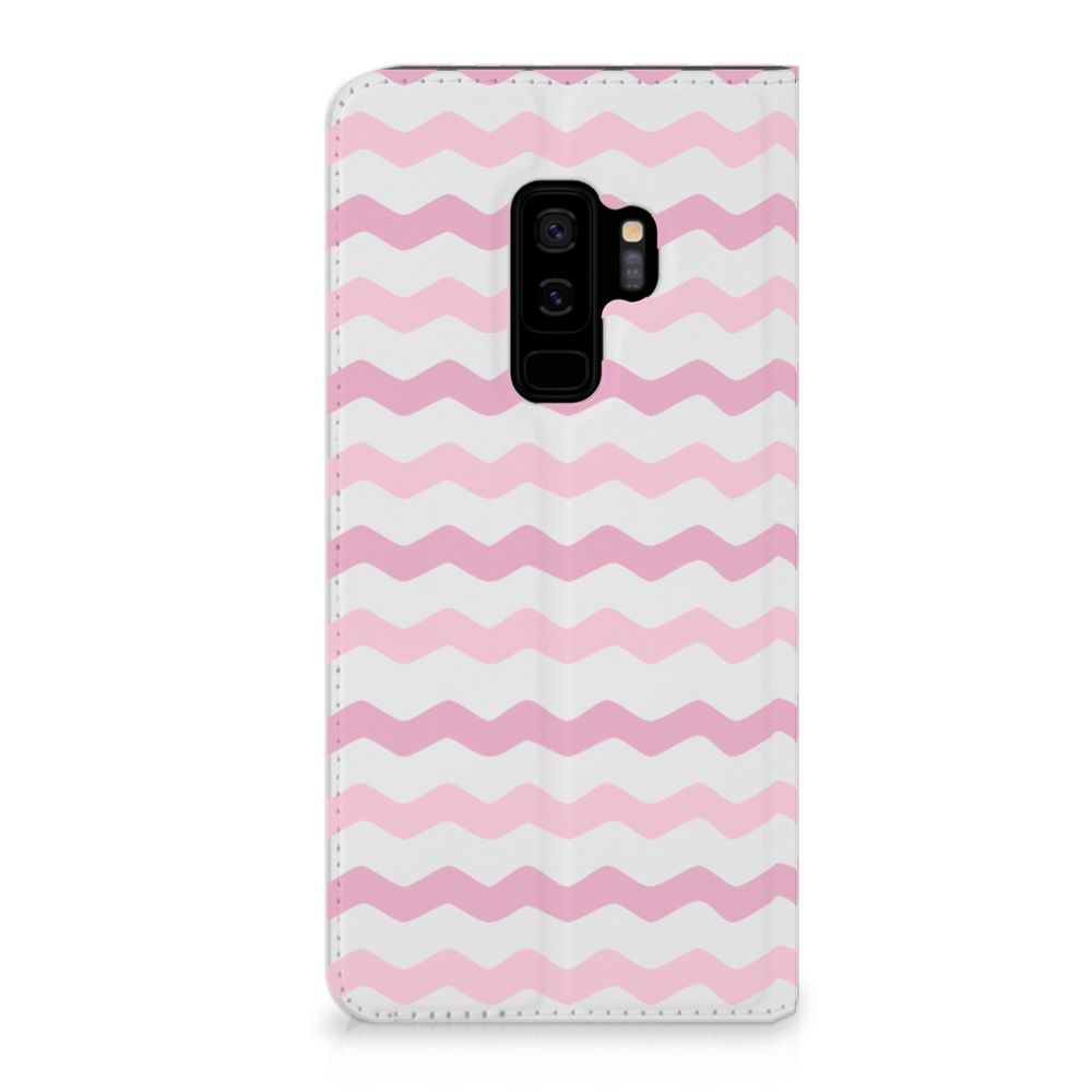Samsung Galaxy S9 Plus Hoesje met Magneet Waves Roze