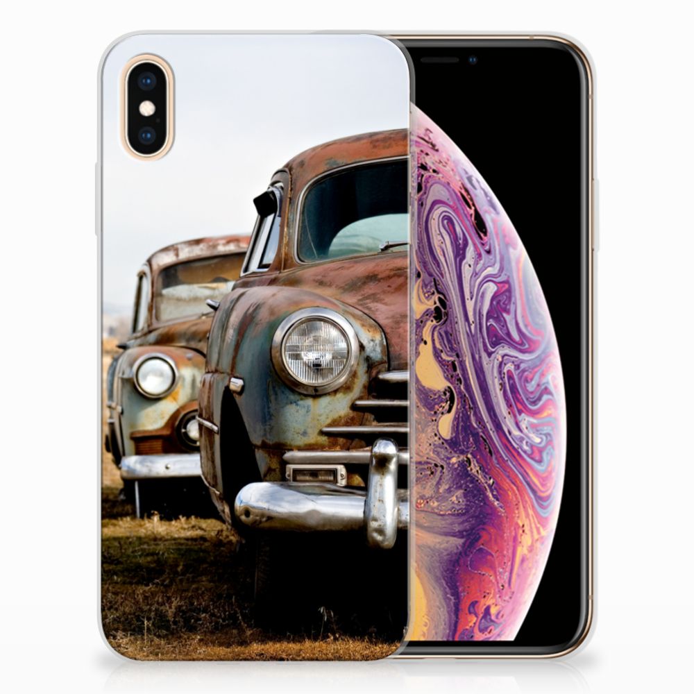 Apple iPhone Xs Max Siliconen Hoesje met foto Vintage Auto