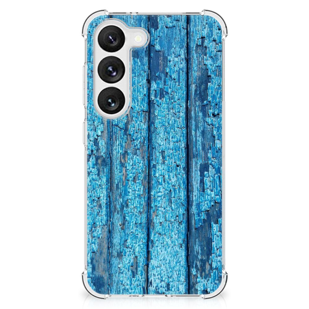 Samsung Galaxy S23 Stevig Telefoonhoesje Wood Blue B2C Telecom