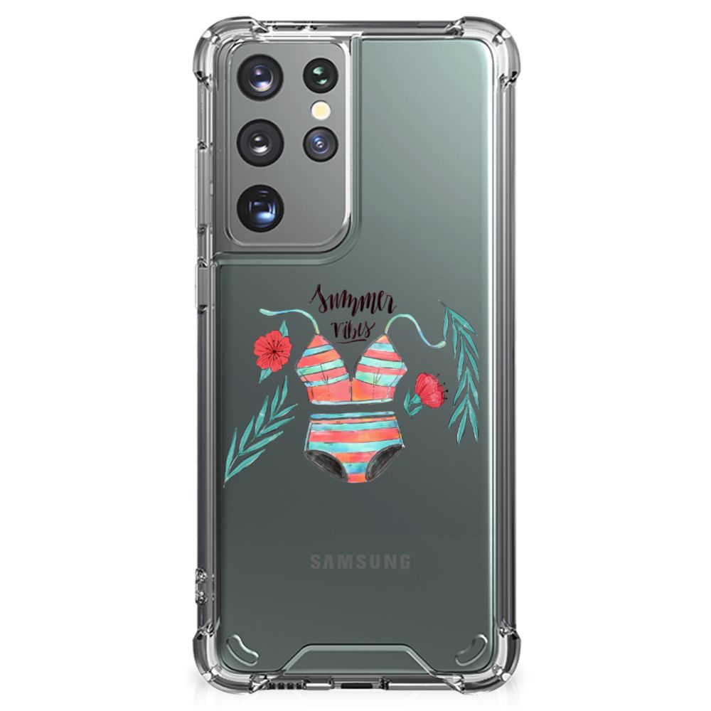 Samsung Galaxy S21 Ultra Stevig Bumper Hoesje Boho Summer B2C Telecom