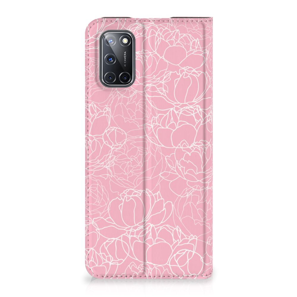 OPPO A52 | A72 Smart Cover White Flowers - B2C Telecom