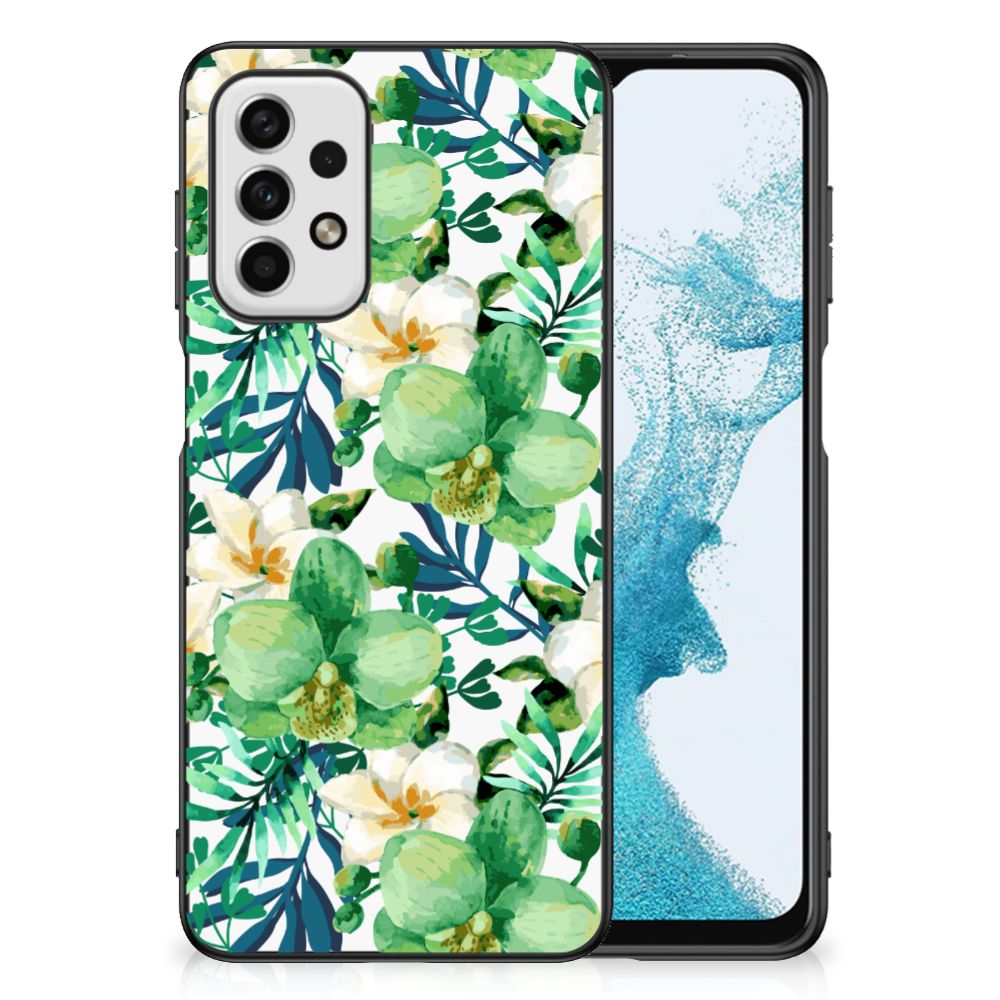 Samsung Galaxy A23 Bloemen Hoesje Orchidee Groen B2C Telecom