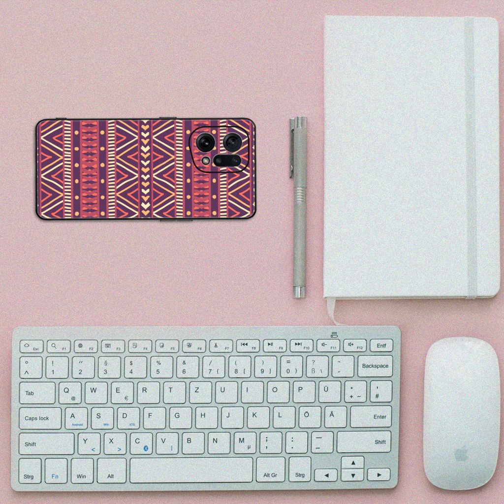 OPPO Find X5 Back Case Aztec Paars B2C Telecom