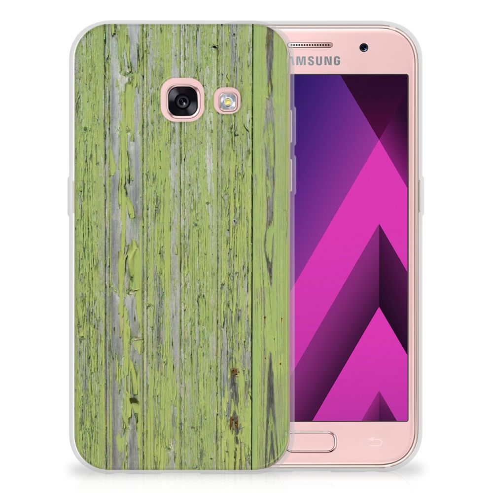 Samsung Galaxy A3 2017 Bumper Hoesje Green Wood