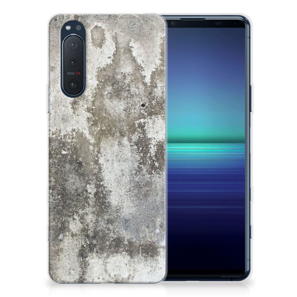 Sony Xperia 5II TPU Siliconen Hoesje Beton Print