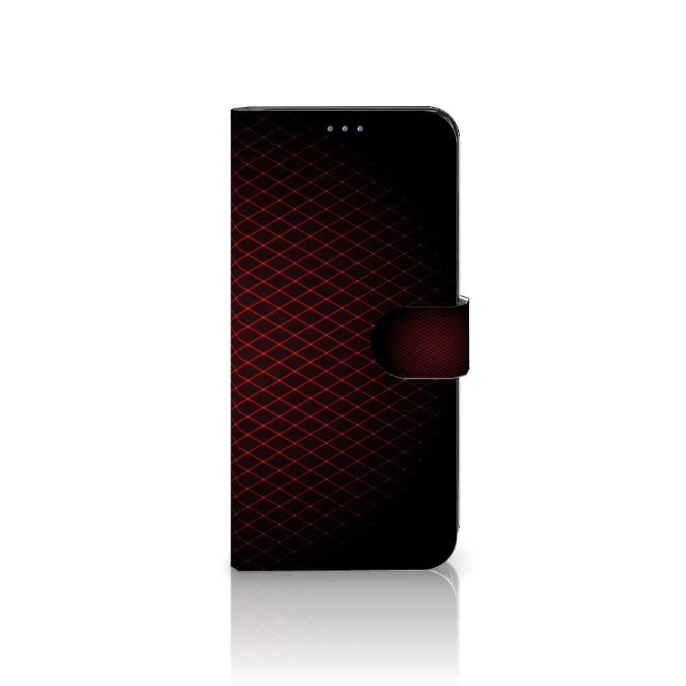 OnePlus 10 Pro Telefoon Hoesje Geruit Rood met stijlvol design en ruimte voor 3 pasjes.