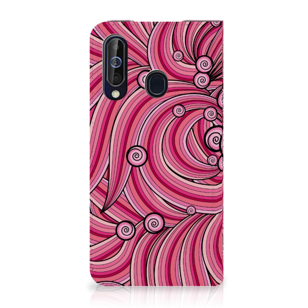 Samsung Galaxy A60 Bookcase Swirl Pink
