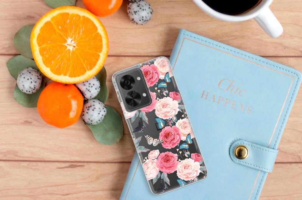OnePlus Nord 2T TPU Case Butterfly Roses B2C Telecom