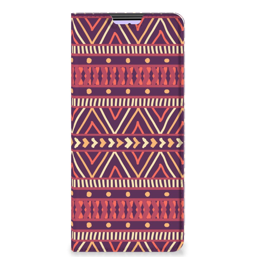 Xiaomi Redmi Note 10 Pro Hoesje met Magneet Aztec Paars - B2C Telecom