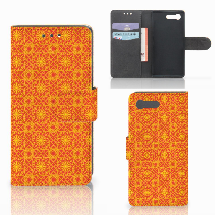 Sony Xperia X Compact Telefoon Hoesje Batik Oranje