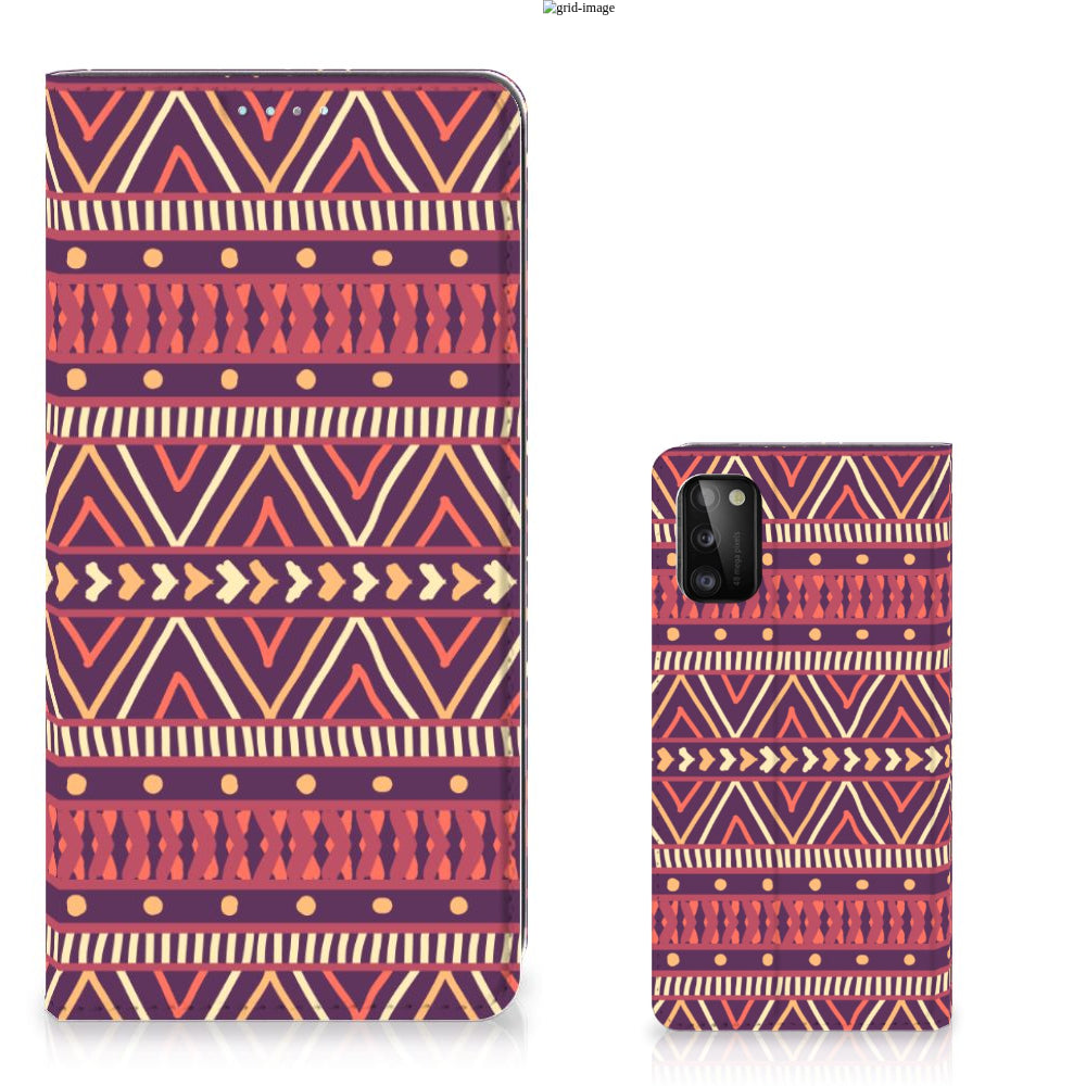 Samsung Galaxy A41 Hoesje met Magneet Aztec Paars