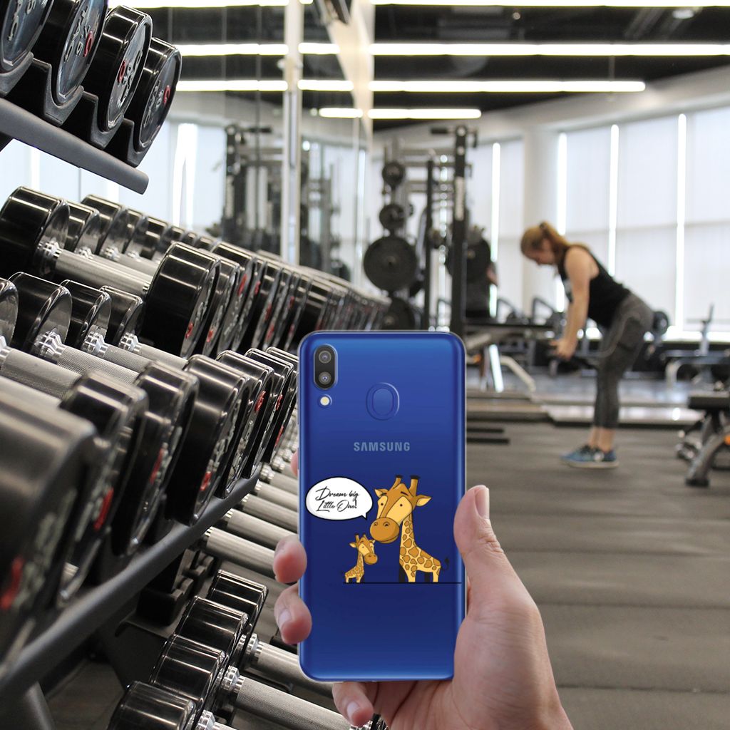 Samsung Galaxy M20 (Power) Telefoonhoesje met Naam Giraffe